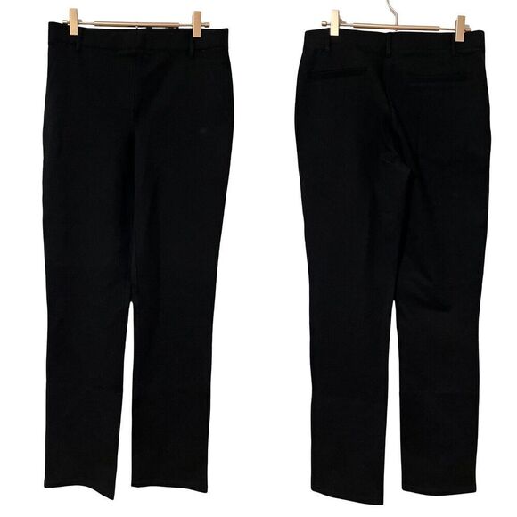 Quince Ultra Stretch Ponte Pintuck Ankle Pants Size M Black Office Capsule - Picture 1 of 6